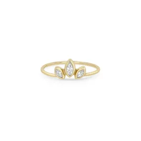 14k Marquise Diamond Fan Ring