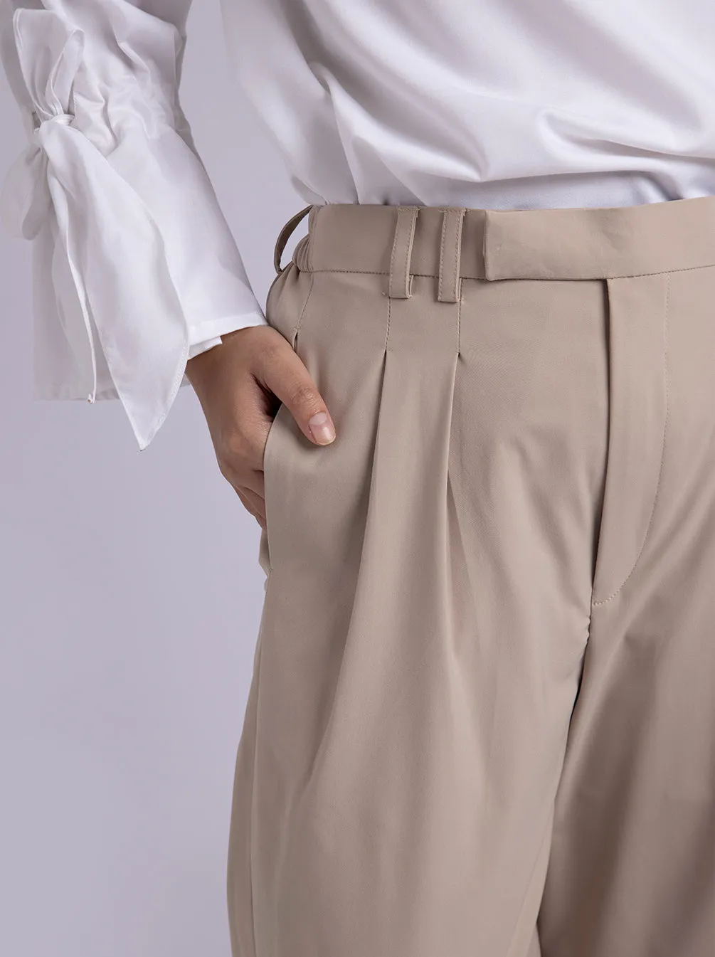 AIKKO PANTS PLAIN CREAM