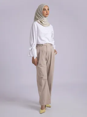 AIKKO PANTS PLAIN CREAM