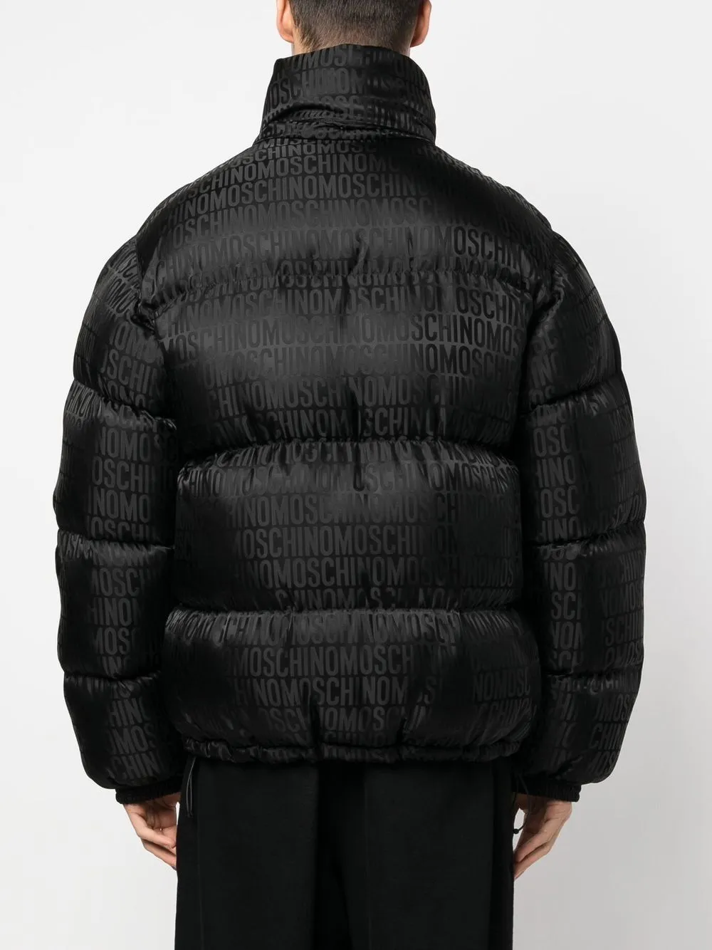 All-Over Logo Print Padded Jacket