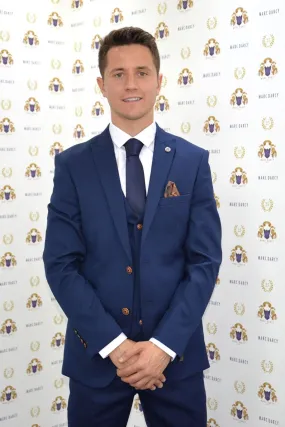 Athletic Bilbao Midfielder Ander Herrera in Max Royal Blue Suit