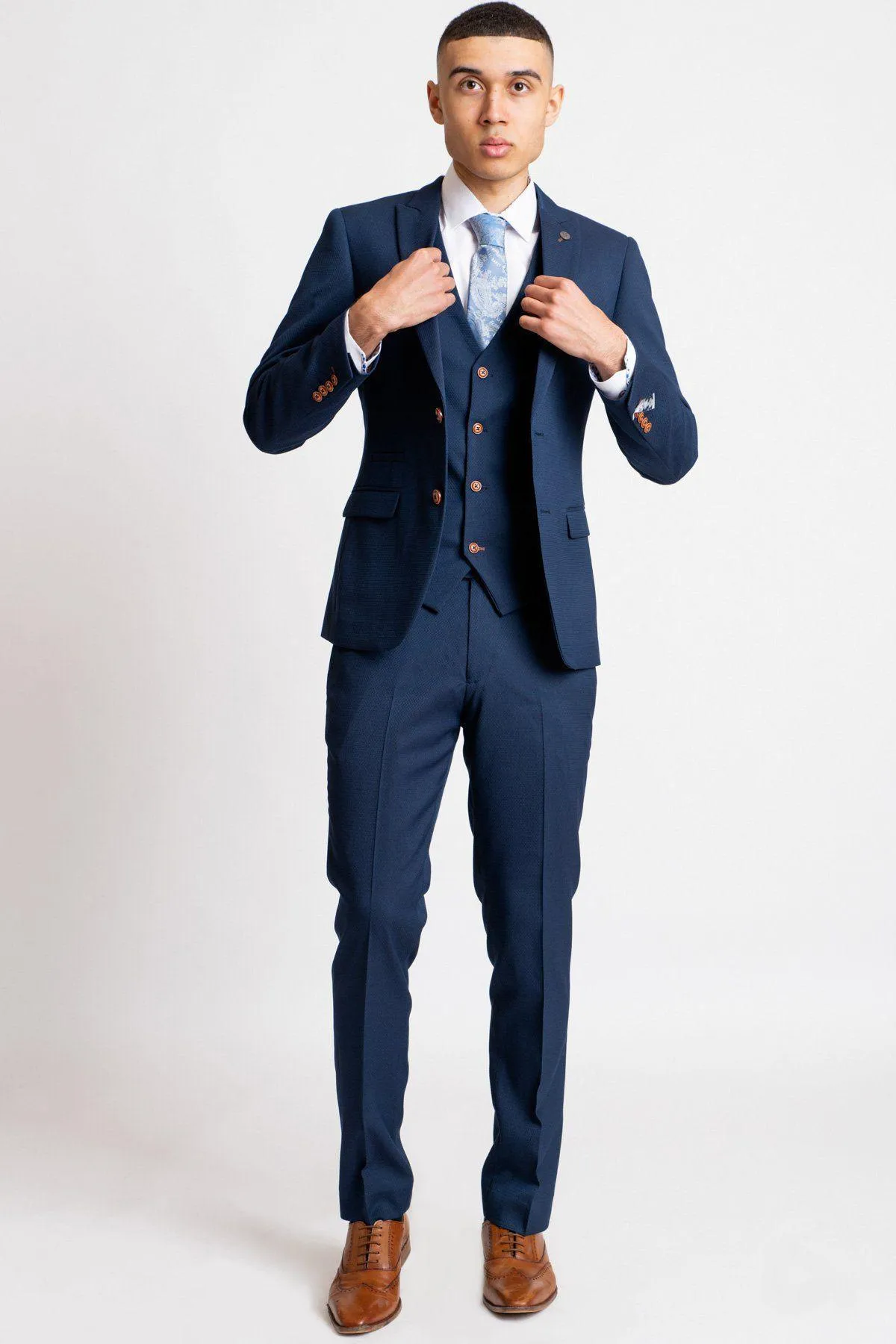 Athletic Bilbao Midfielder Ander Herrera in Max Royal Blue Suit