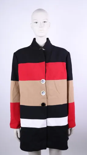 Badoo Multicolored coat beige black and red