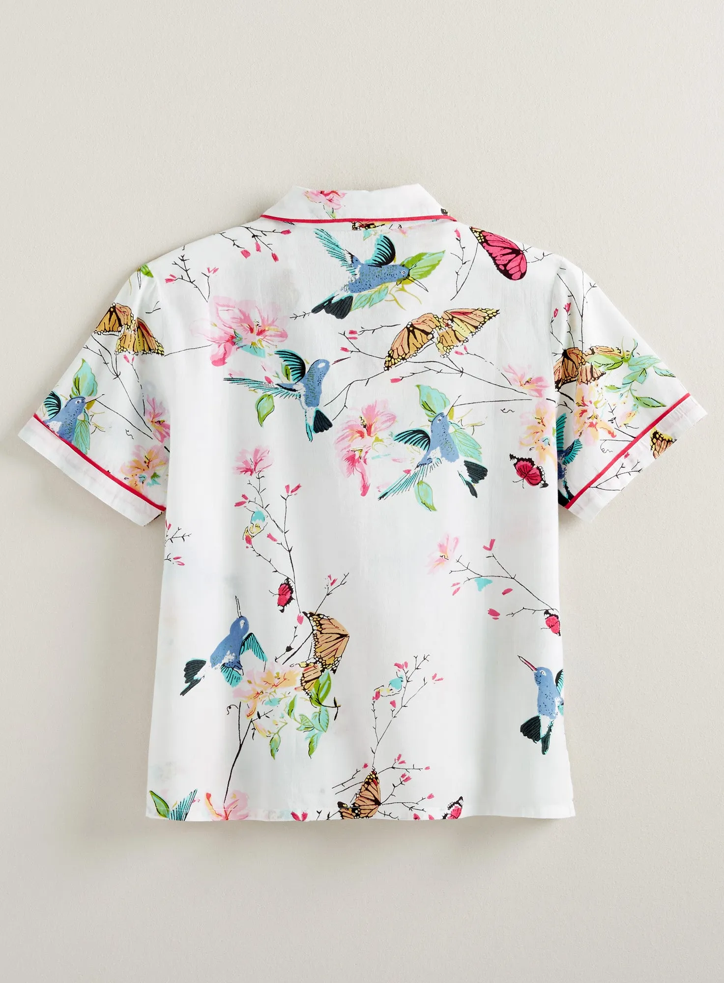 Bird and Butterfly Short-Sleeve Pajamas