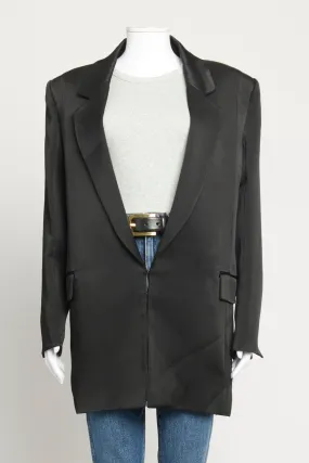 Black Acetate Oversized Preowned Blazer