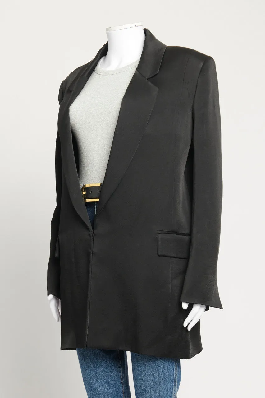 Black Acetate Oversized Preowned Blazer