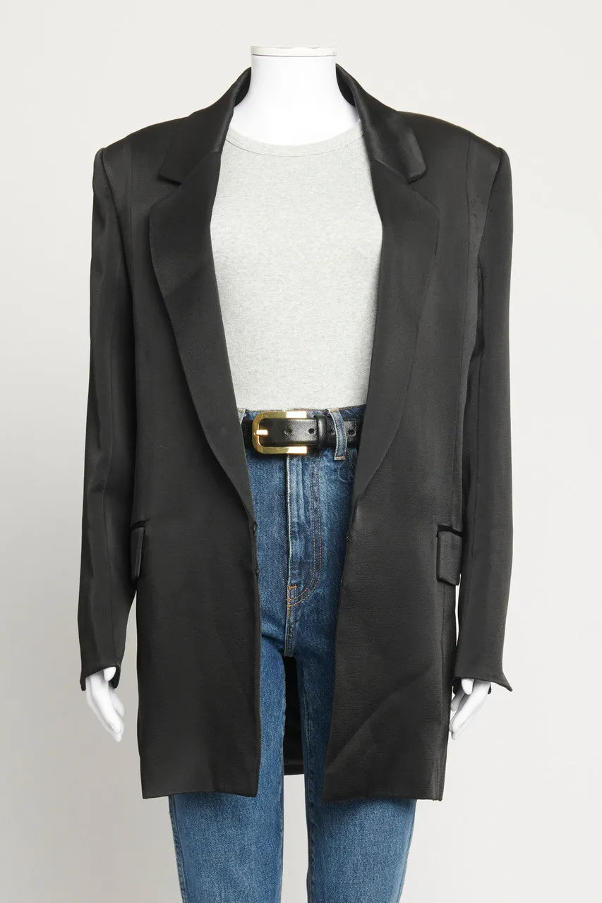 Black Acetate Oversized Preowned Blazer