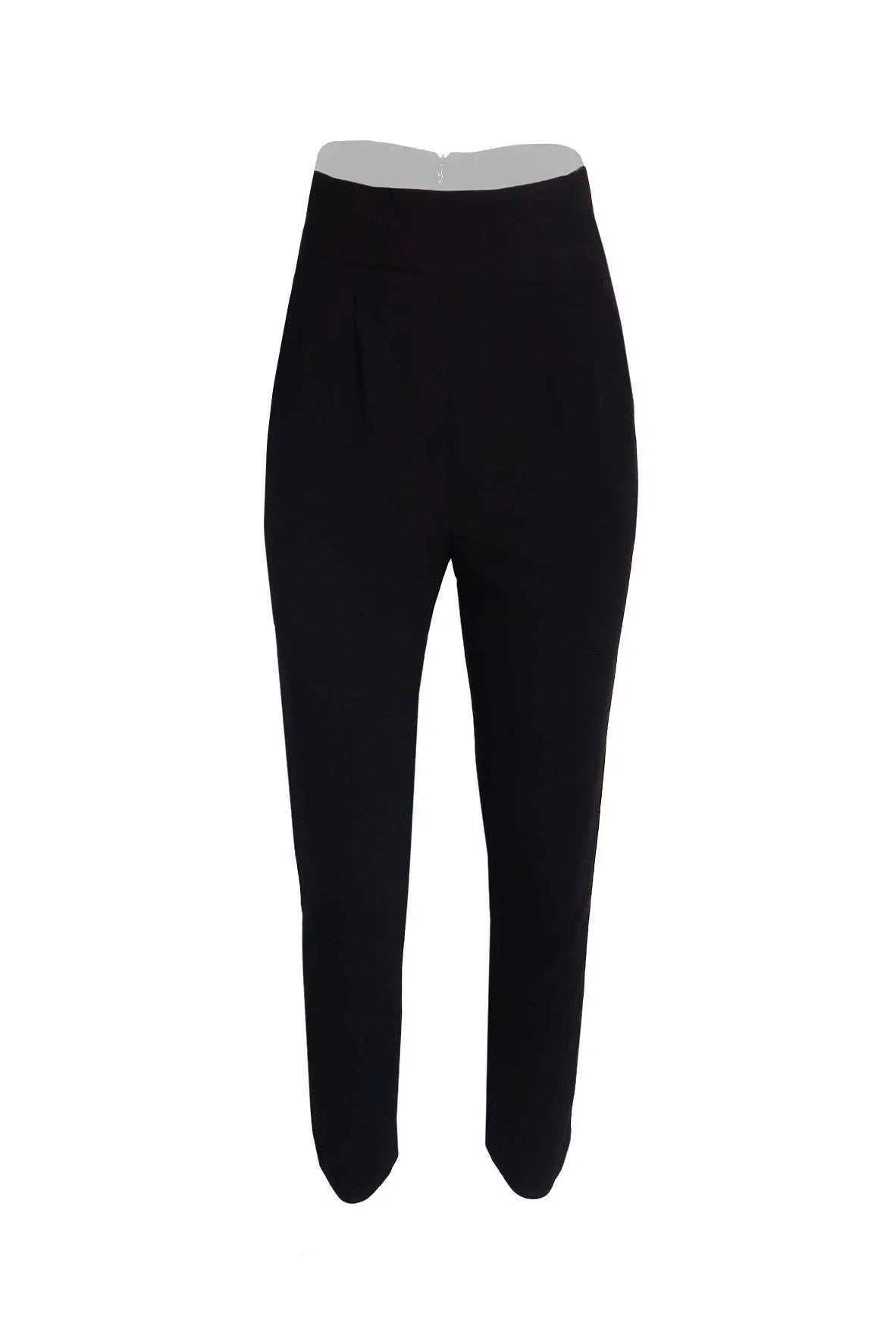 Black Pleated Pant With Side-pockets