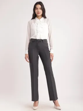 Bootcut High Waist Pants - Grey