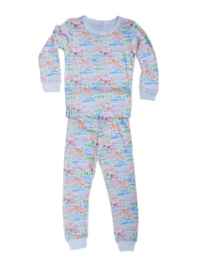 Boston MBTA Transit Vehicle Kid's Pajamas Set