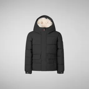 Black Klaus Boys Hooded Parka