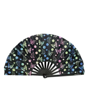 Butterfly Realm UV Reactive Hand Fan