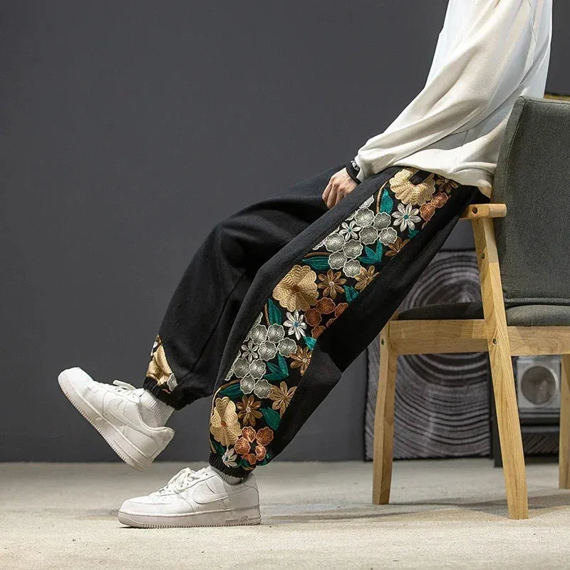 Casual  Joggers Pants  Clothing Cotton Embroidery