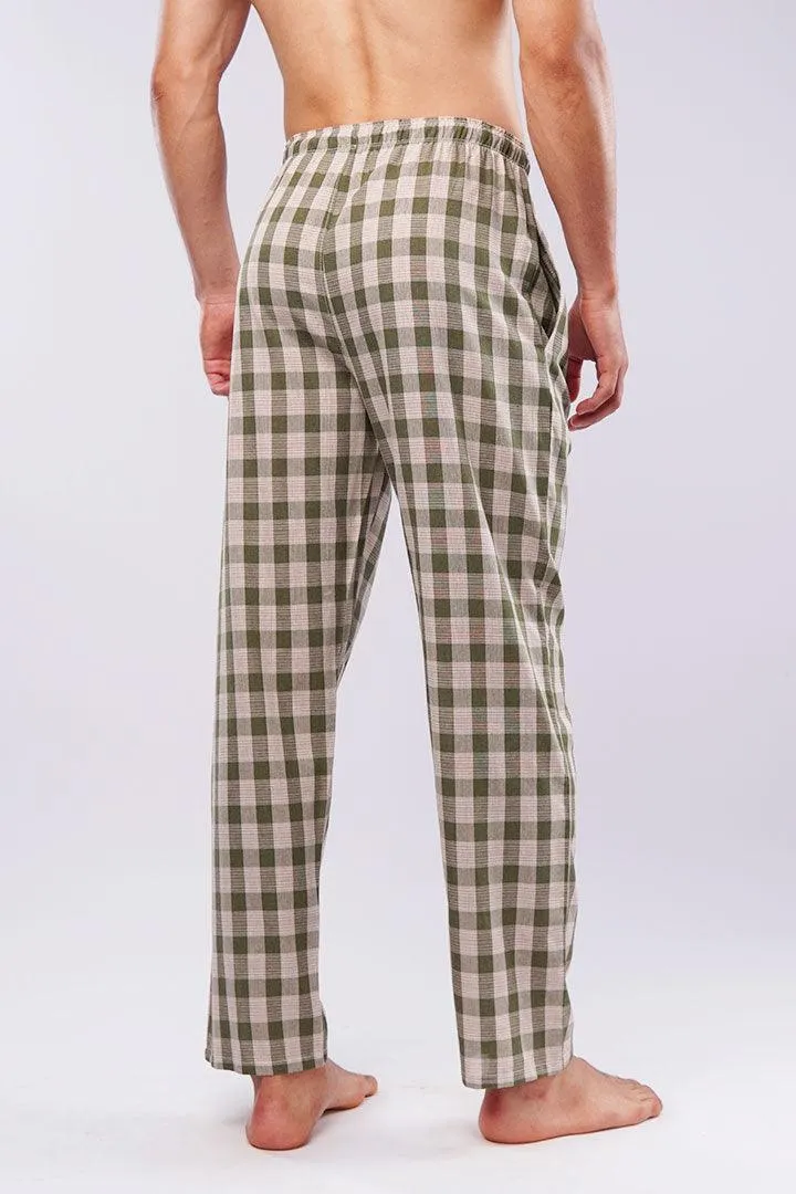 Check Woven Pajamas - Green