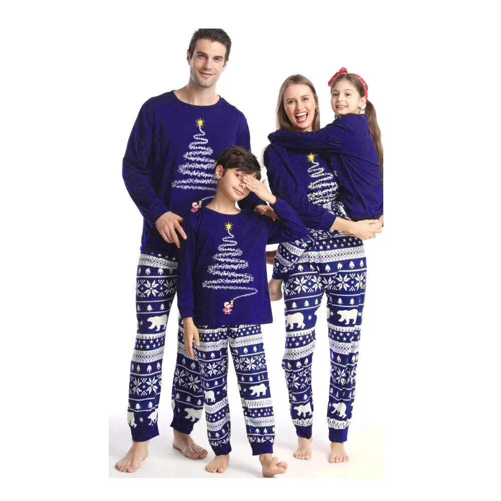 Christmas Matching Family Pyjamas Pajamas Clothes Set Fashion Adult Kids Cotton Nightwear Sleepwear Red  Matching  Outfits