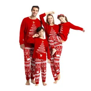 Christmas Matching Family Pyjamas Pajamas Clothes Set Fashion Adult Kids Cotton Nightwear Sleepwear Red  Matching  Outfits