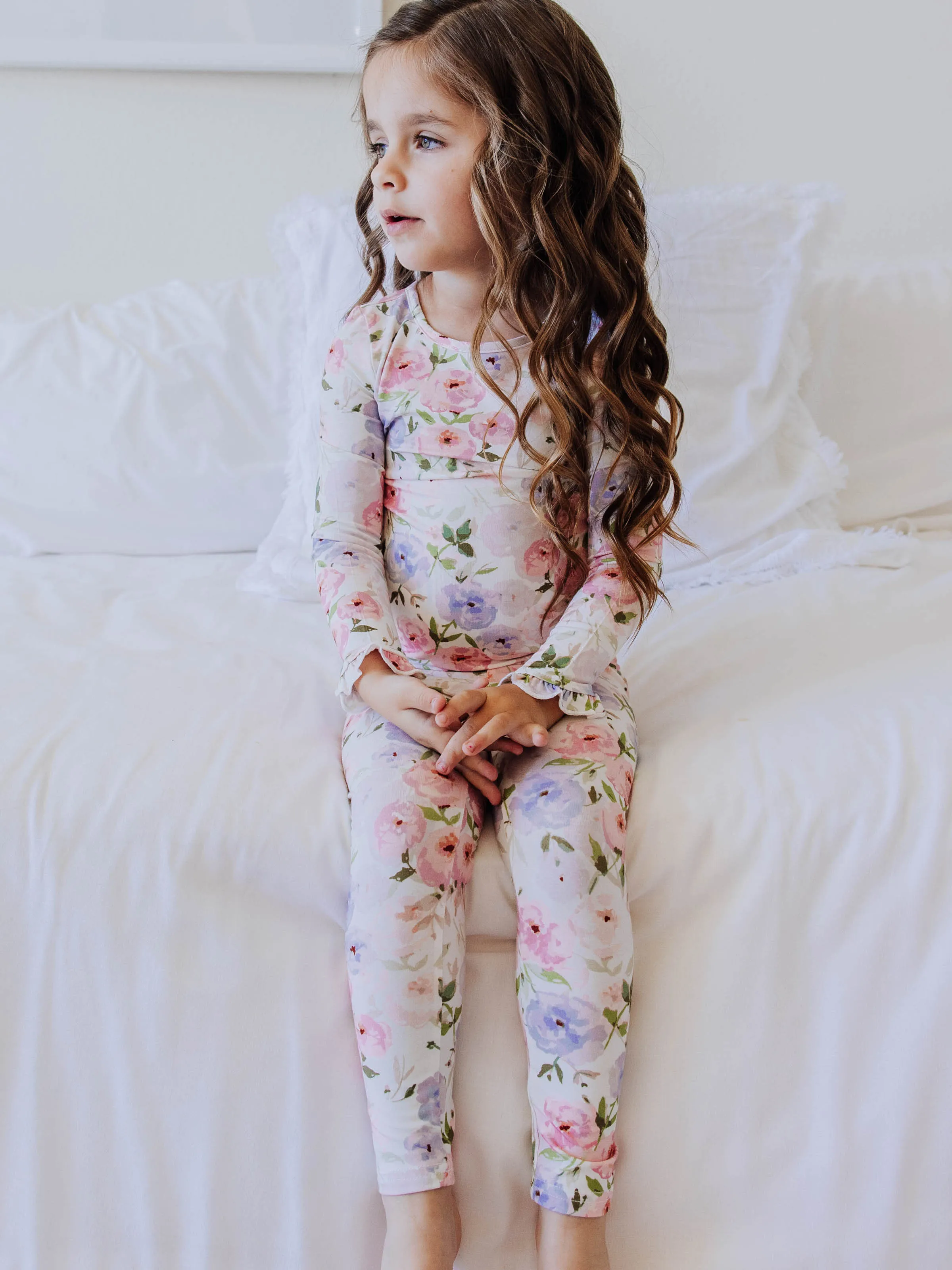 Cloud Fitted Ruffled Pajamas - Soft Bliss