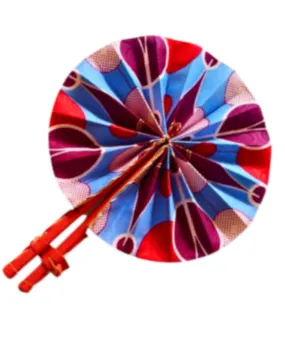 Colorful Tulip Print Fan