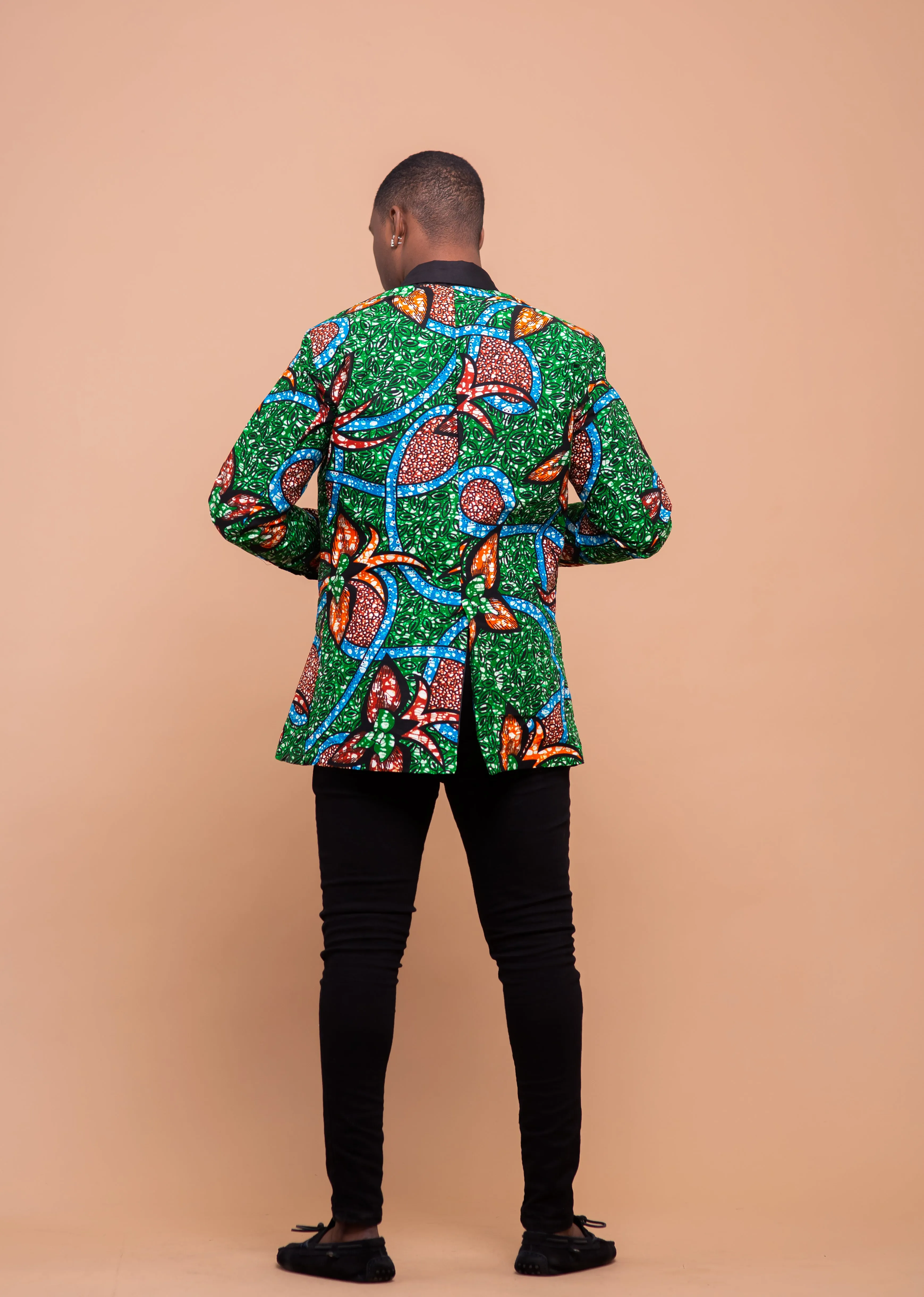 Cooper Ankara Men Blazer | Green African Print