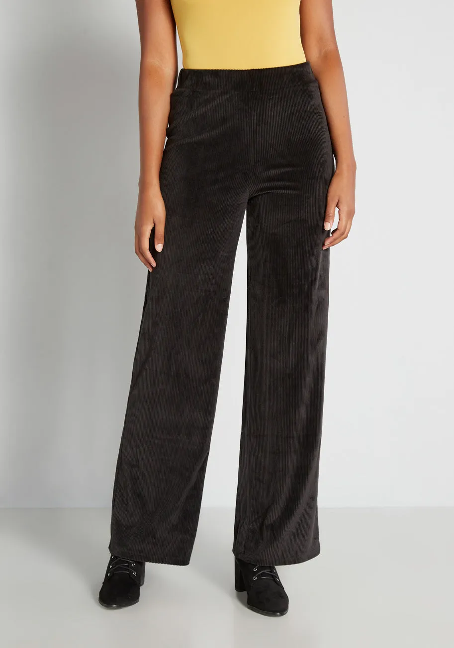 Cord Ordered Wide-Leg Pants