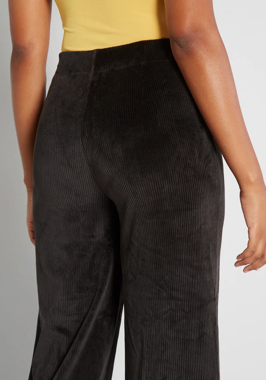 Cord Ordered Wide-Leg Pants