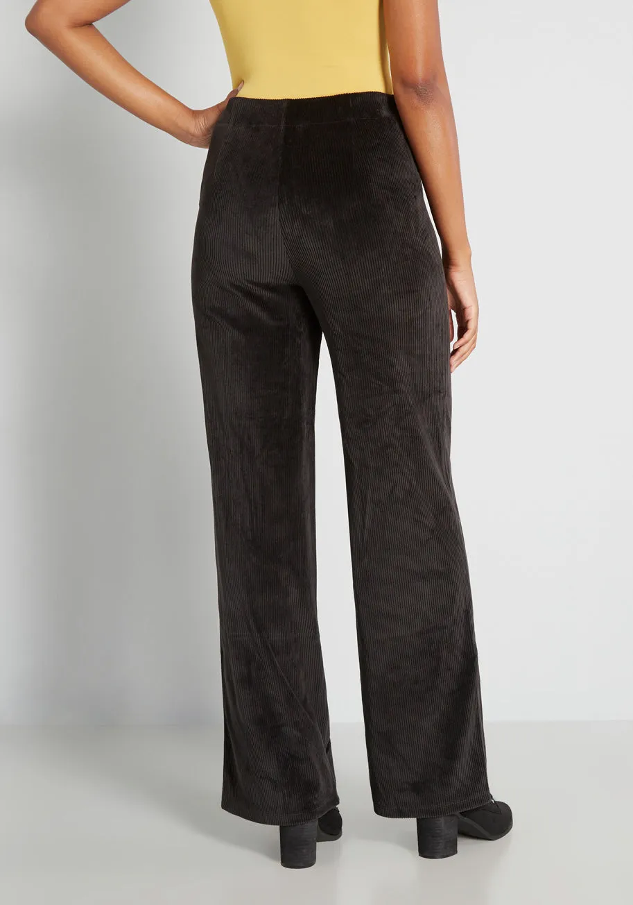 Cord Ordered Wide-Leg Pants