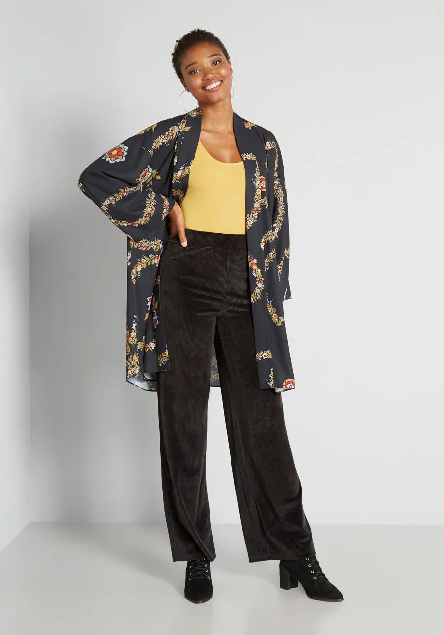 Cord Ordered Wide-Leg Pants