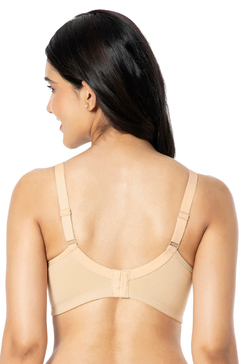 Cotton Daily Support Solid Non Padded Non-Wired Bra - Hazelnut