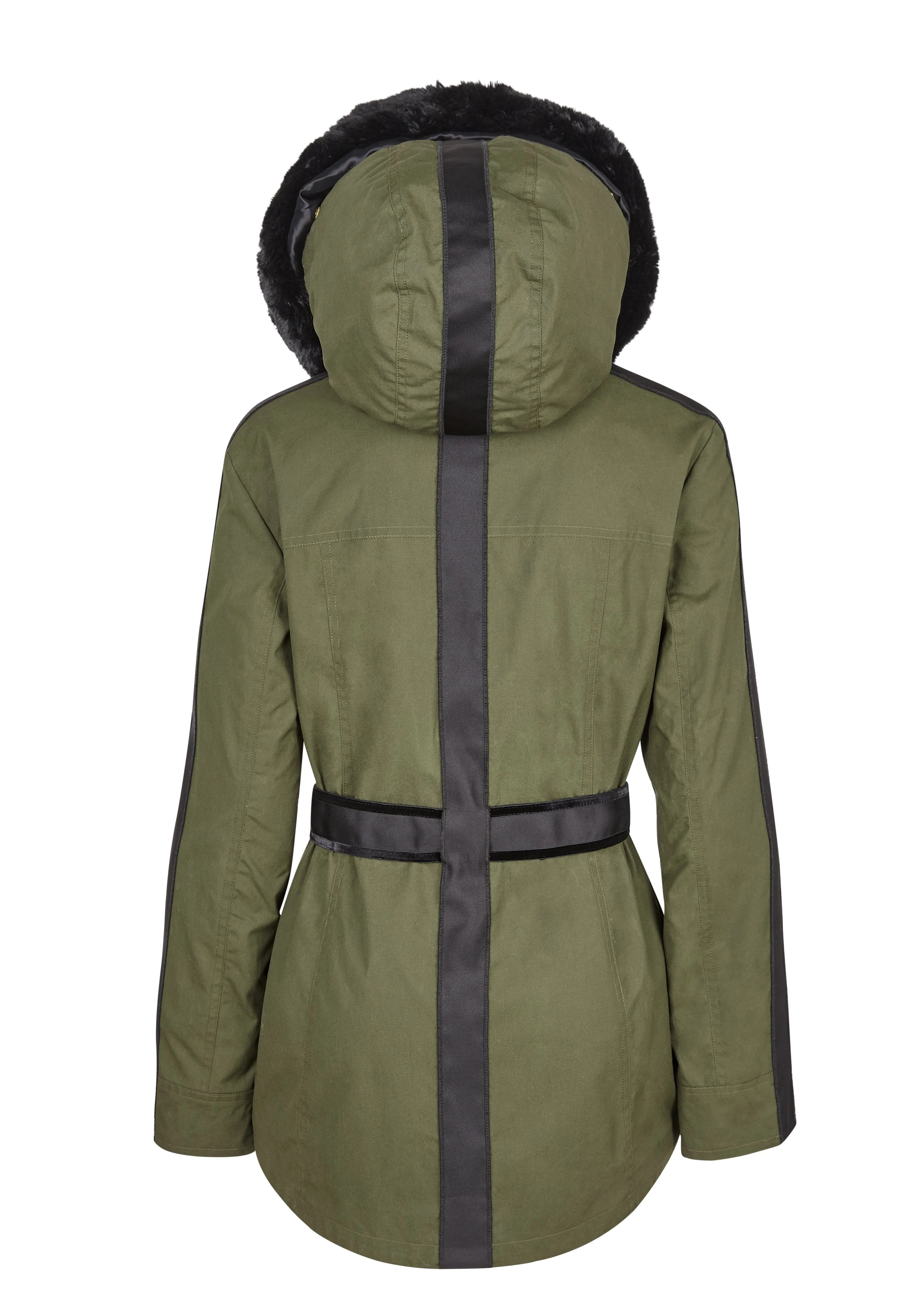 Elements Parka in Military Green - Faux Fur