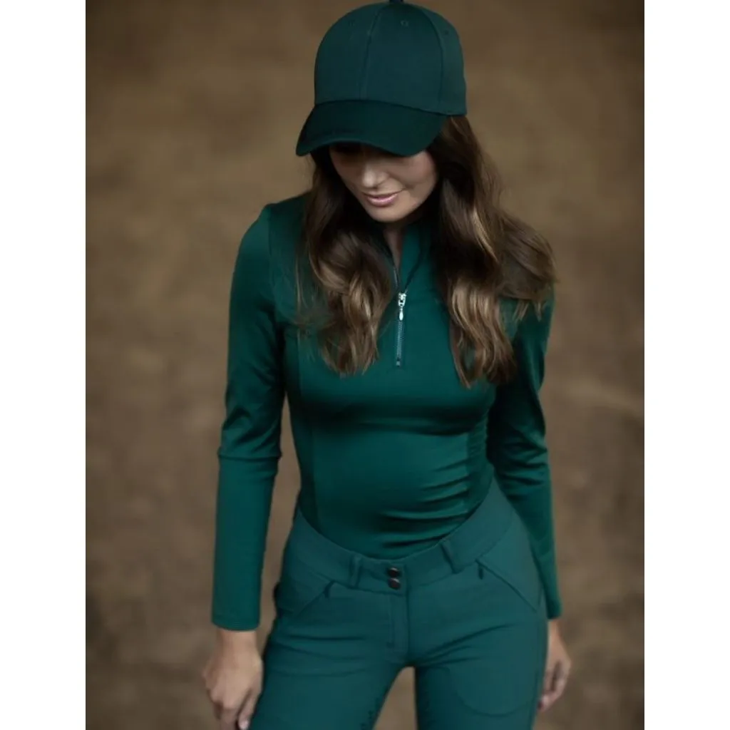 Equestrian Stockholm Long Sleeved Vision Top Sycamore Green