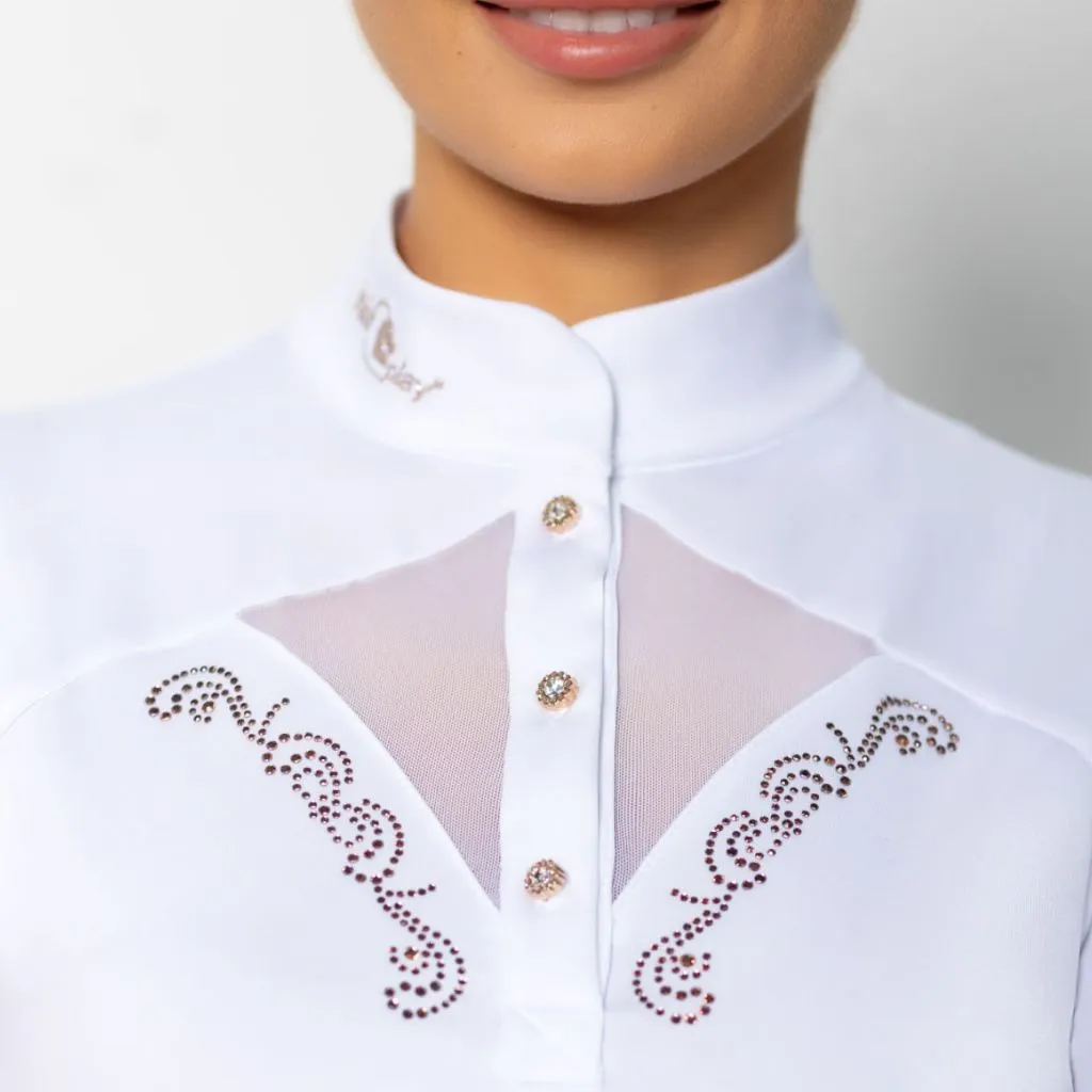 FairPlay Cathrine Long Sleeved Competition Shirt with RoseGold Details