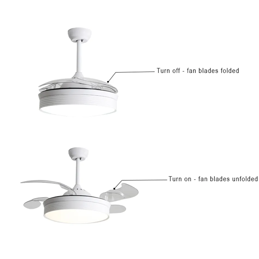 Floen Ceiling Fan with Retractable Blade