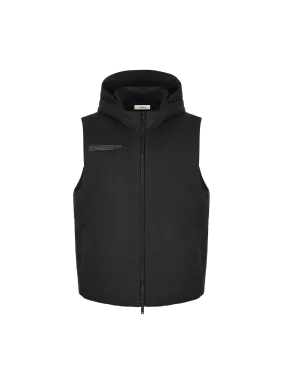 Flower-Warmth Padded Gilet—black