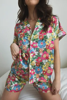 Flowerland Satin Pajamas