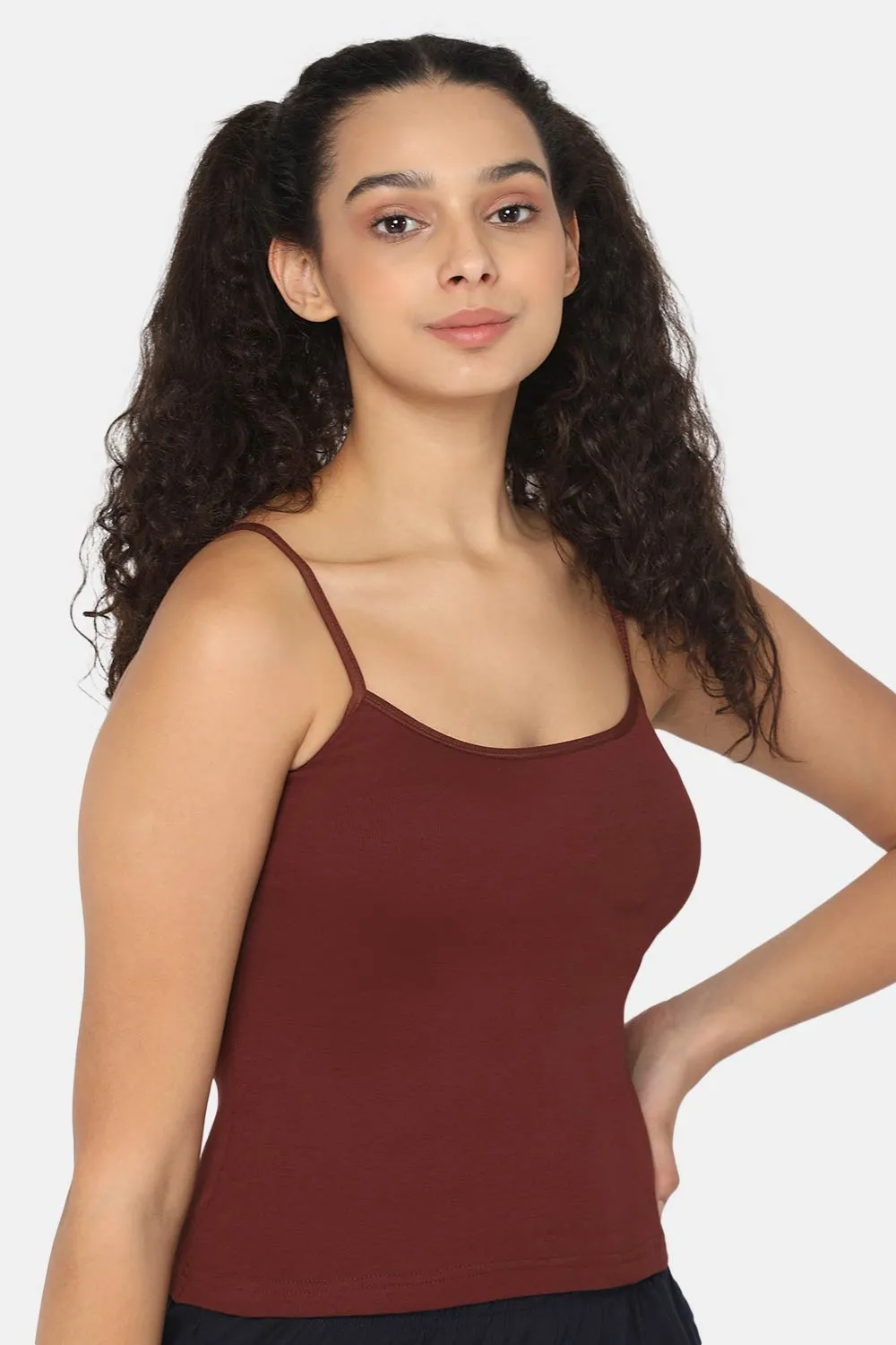 Full Coverage Non-Padded Non-Wired Cotton Intimacy Slip Camisole - IN02