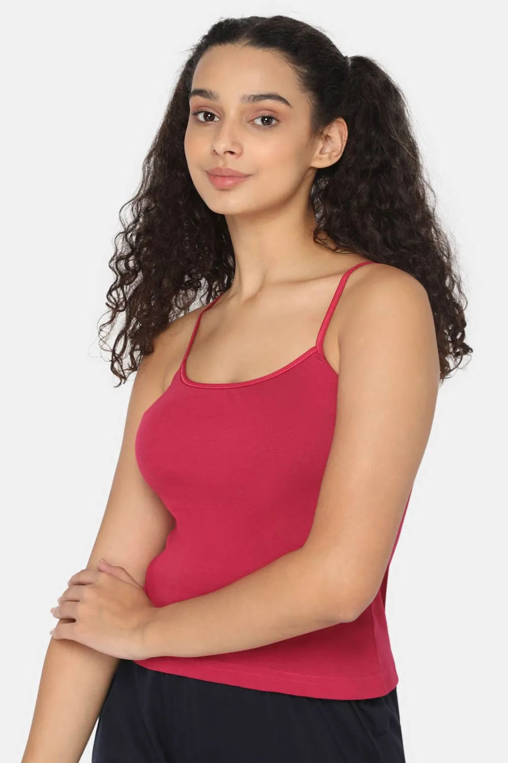 Full Coverage Non-Padded Non-Wired Cotton Intimacy Slip Camisole - IN02