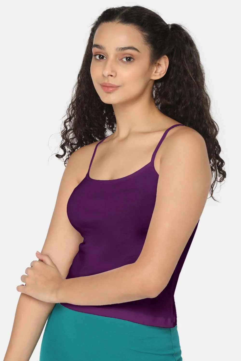 Full Coverage Non-Padded Non-Wired Cotton Intimacy Slip Camisole - IN02