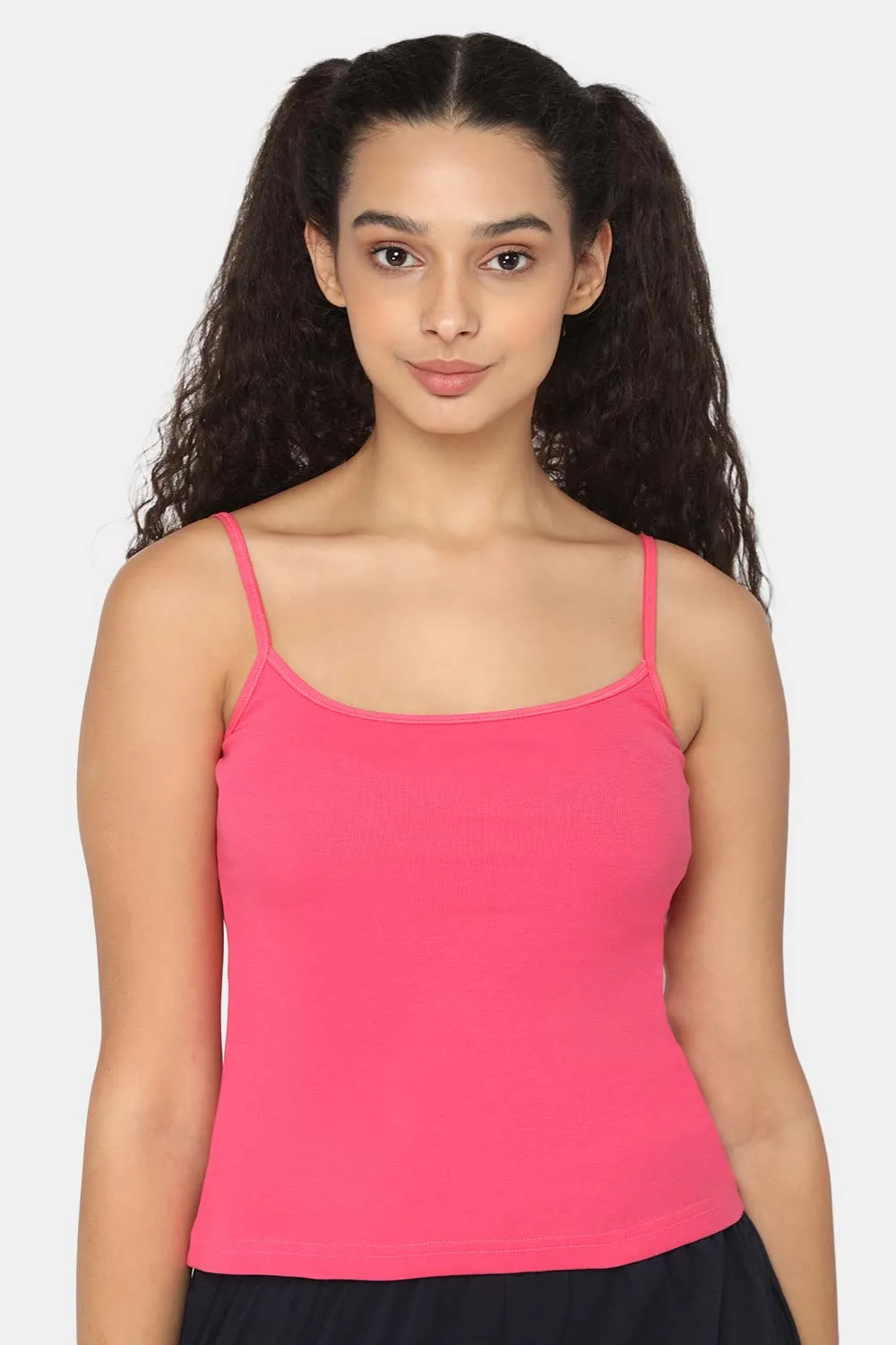 Full Coverage Non-Padded Non-Wired Cotton Intimacy Slip Camisole - IN02