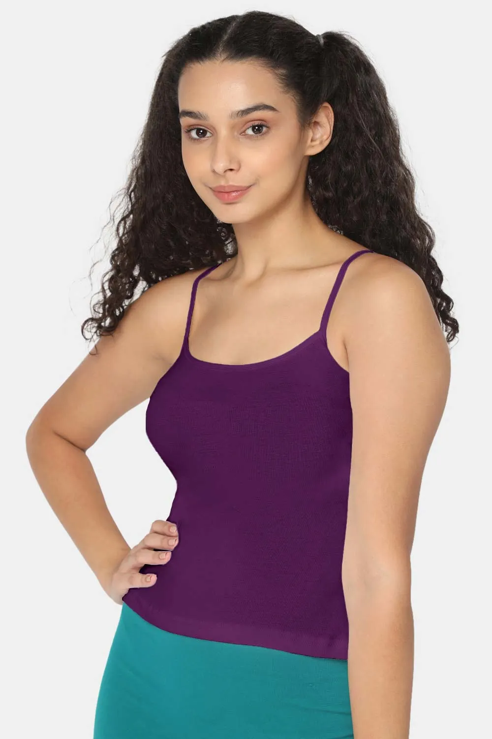 Full Coverage Non-Padded Non-Wired Cotton Intimacy Slip Camisole - IN02