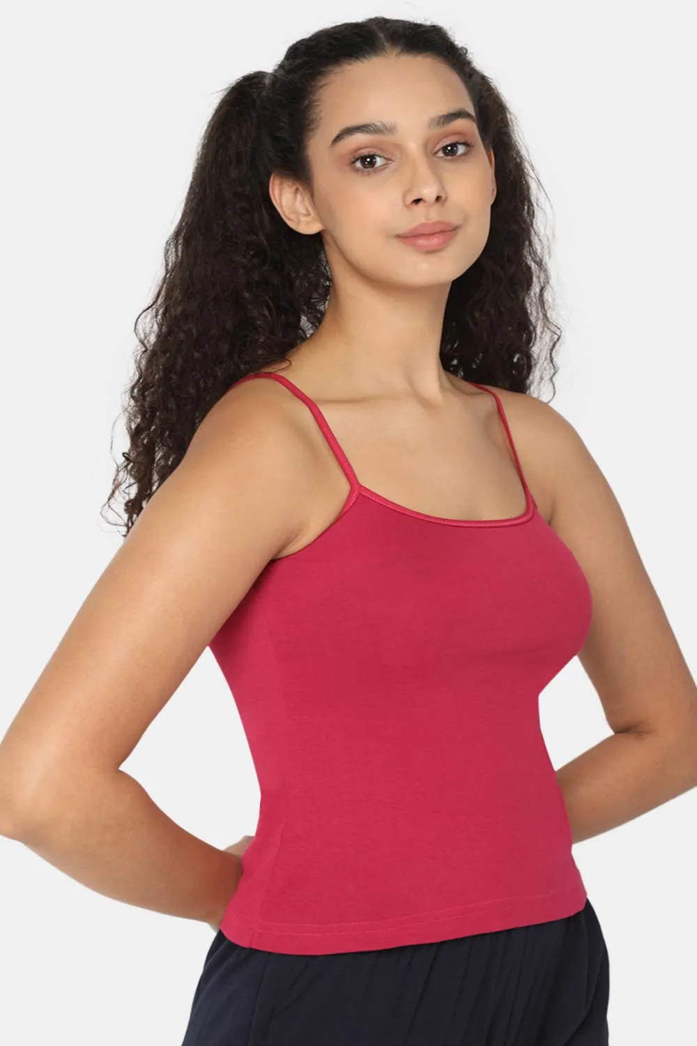 Full Coverage Non-Padded Non-Wired Cotton Intimacy Slip Camisole - IN02