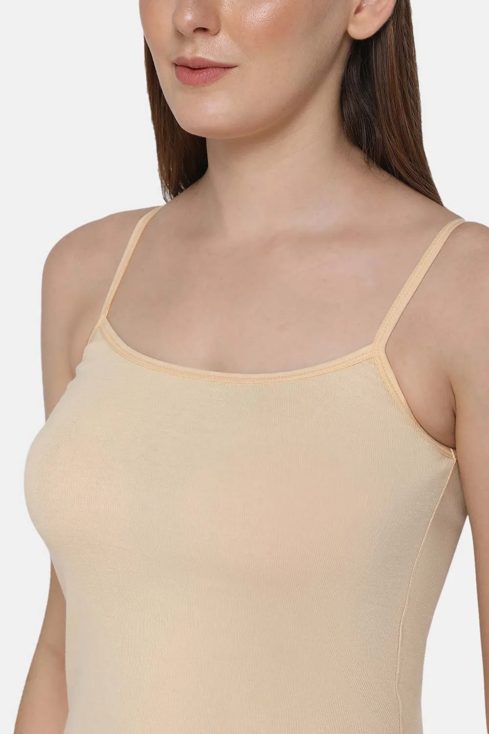 Full Coverage Non-Padded Non-Wired Cotton Intimacy Slip Camisole - IN02