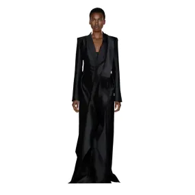 Gasanova Black Long Evening Coat | US 4