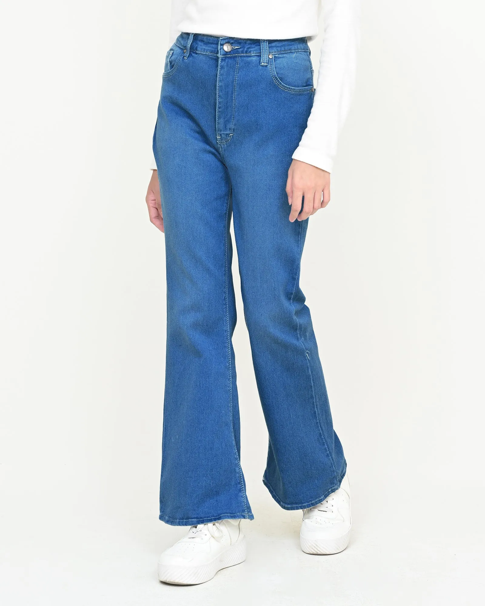 JOAN CUT BRY DENIM PANTS