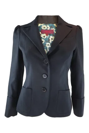 KENZO Women's Black Cotton Blend Blazer (FR 36)