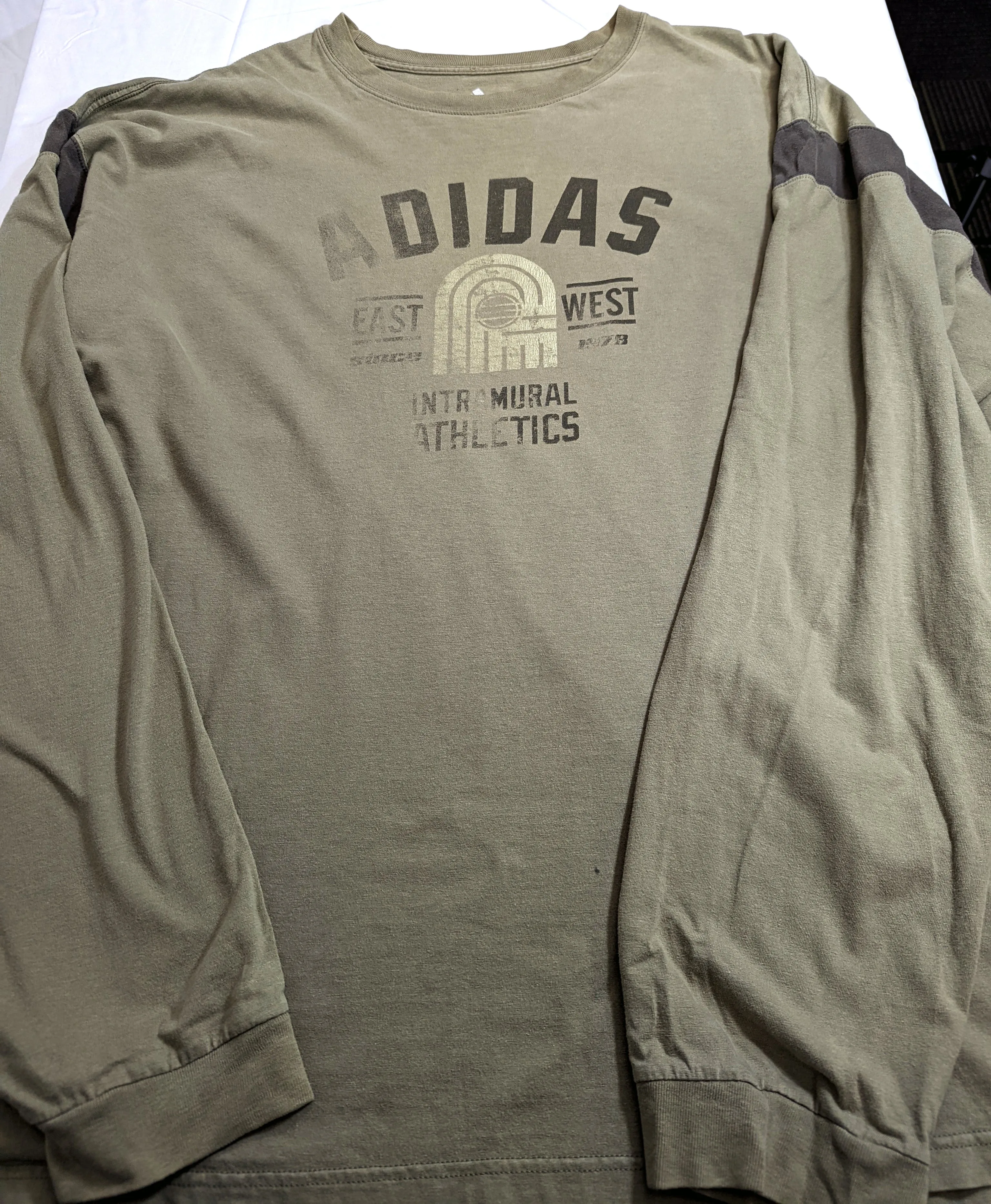 Khaki Green Adidas Long Sleeved Shirt