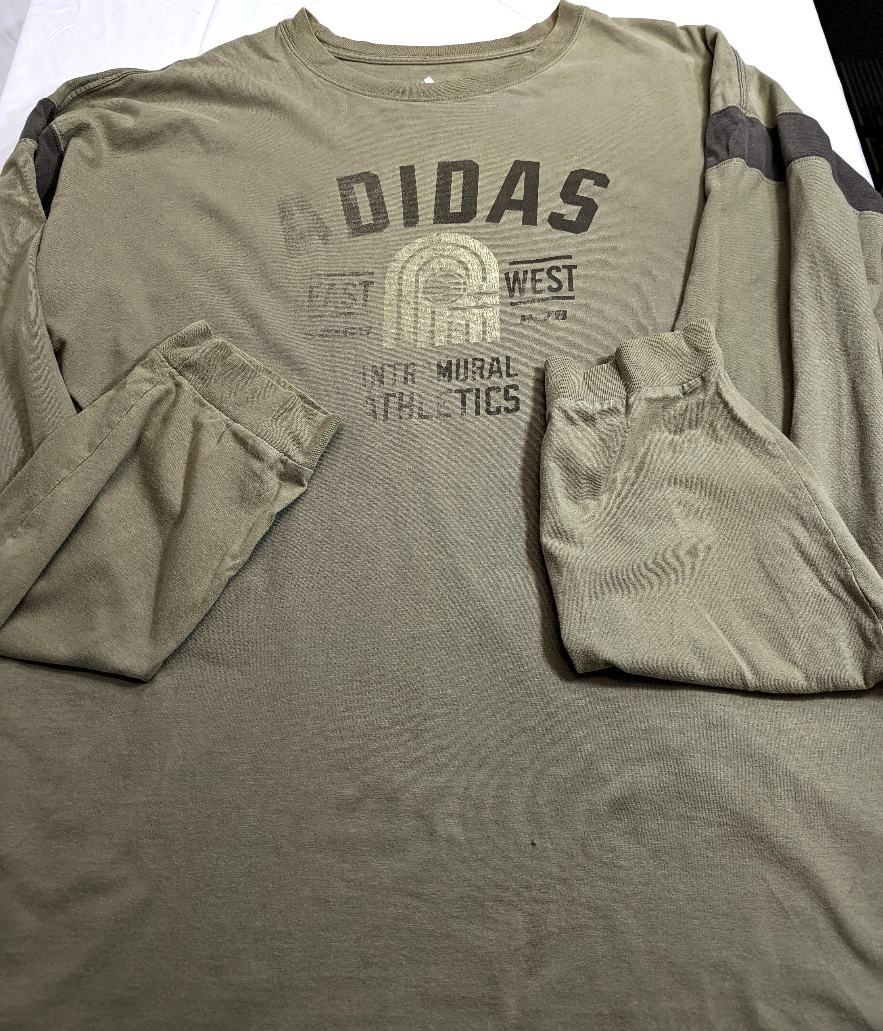 Khaki Green Adidas Long Sleeved Shirt