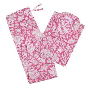 Laura Floral Rose Long Sleeve Pajamas