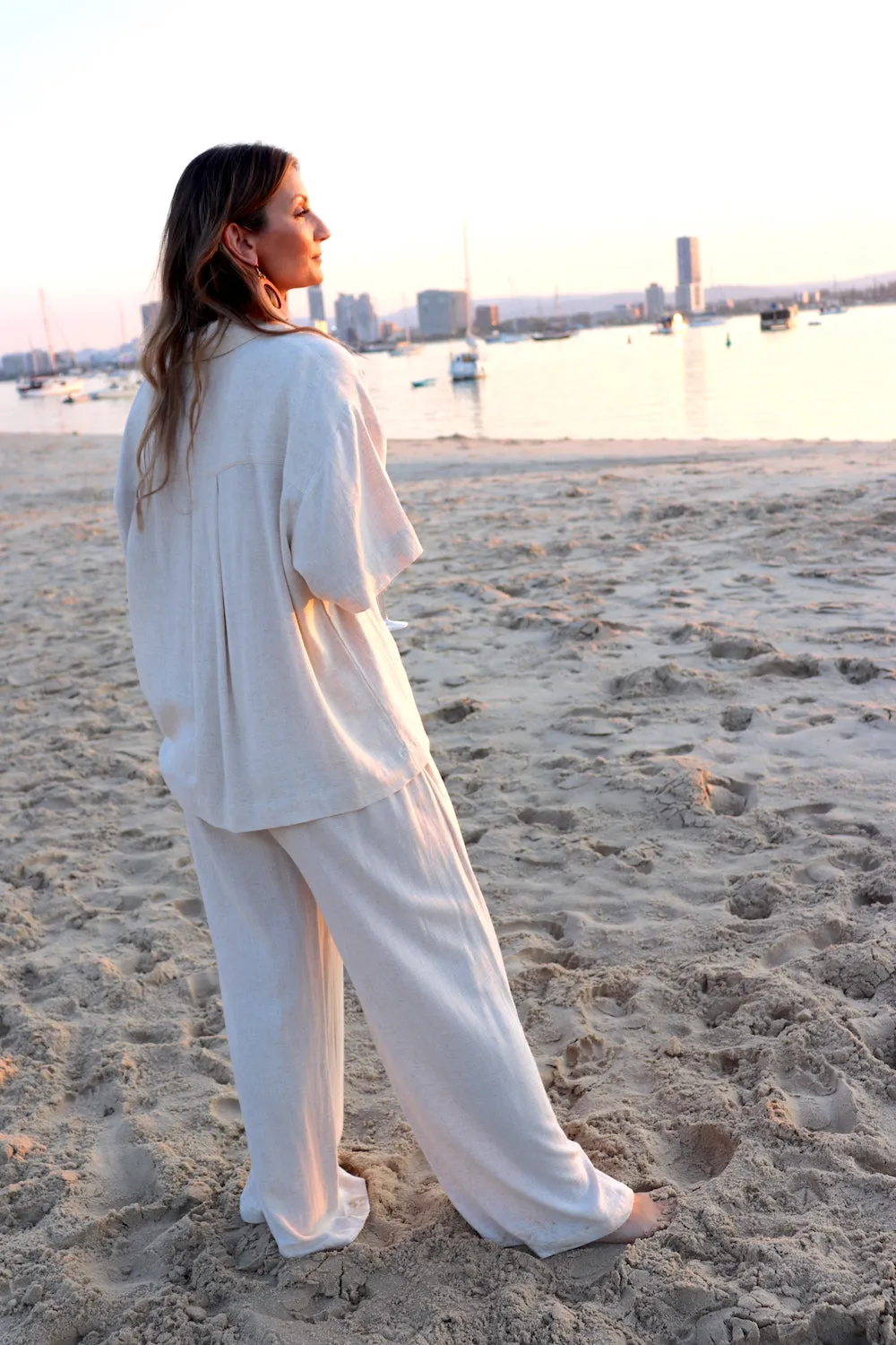 Lighthouse Lux Linen Pants in Natural