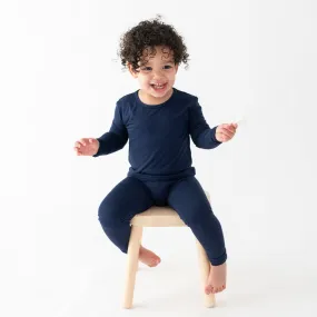 Long Sleeve Pajamas in Navy