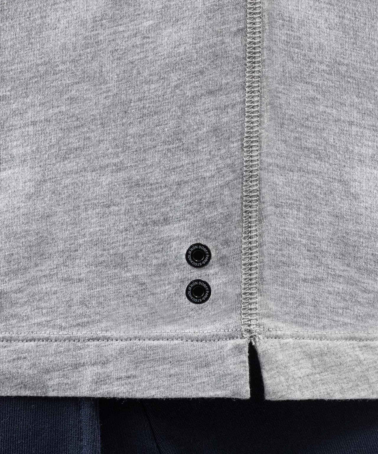 Long-Sleeved Henley: Heather Grey